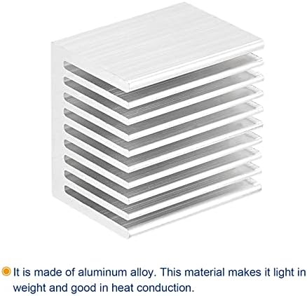 MECCANIXITY Elektronske Vrućine Disipaciju Hladnjak Aluminija Heatsink 40x40x30mm za CPU Silver Ton Pakovanje od 2