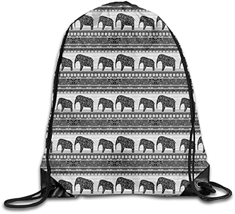 Afričkih Otisak Sa Slonovima Gimnastiku Stisak Torbu Kombinezonu Skladište Torbu Gimnastičarka Stisak Torbu