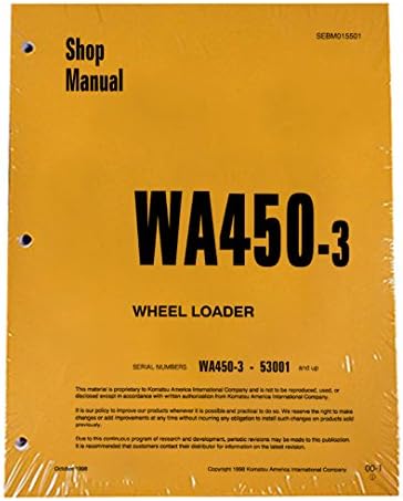Komatsu Volan Čitaču WA450-3 Radionica je u Servisu Priručnik Knjigu - Proizvođač Dio Broj MPN SEBD015501