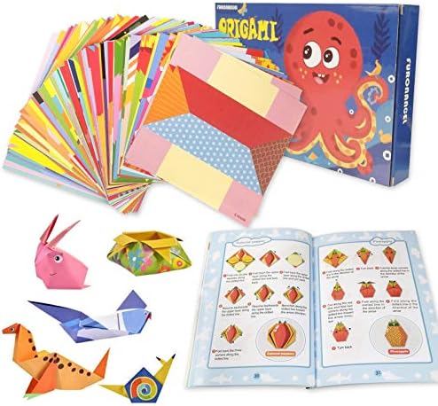 Origami Papir Pribor za Djecu 72 Origami Živu Uzorke engleski Informacijske Rasklapanje Knjigu za Dijete