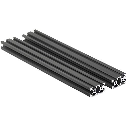 Iverntech 2pcs 700mm 2040V Evropska Standard Anodizovani Crni Aluminijuma Profil Ekstruzija Linearno Ogradu