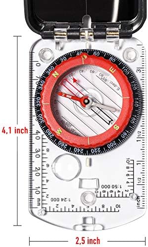 Viđenje Kompas Ogledalo Prilagodljiva Odstupanje - Izviđač Kompas Planinarenje Opstanak - Mapa Čitanje Kompas